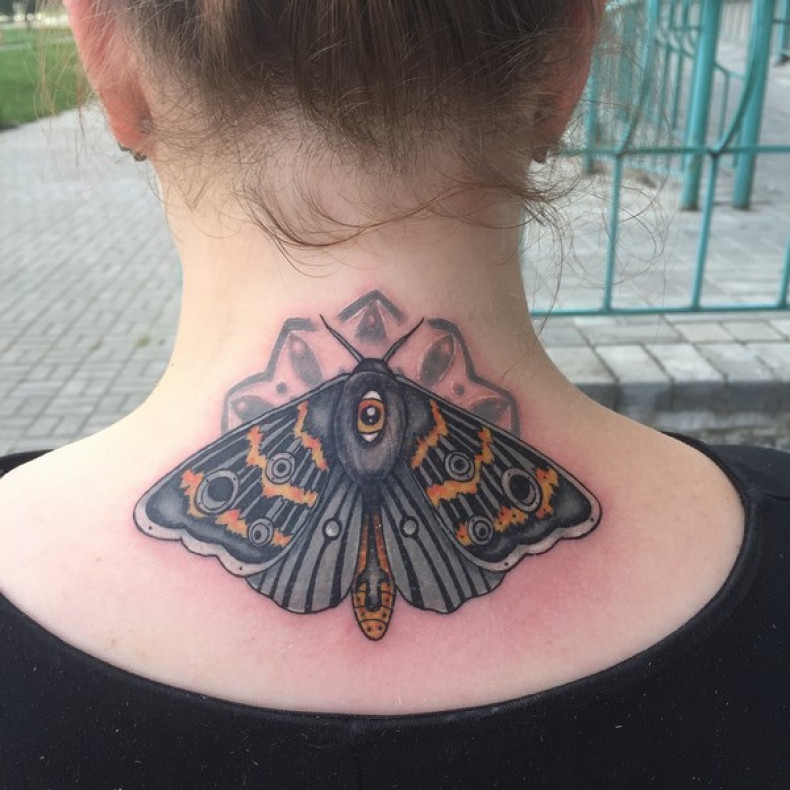 Моль мотылек, photo - Тату мастер Barb Tattoo