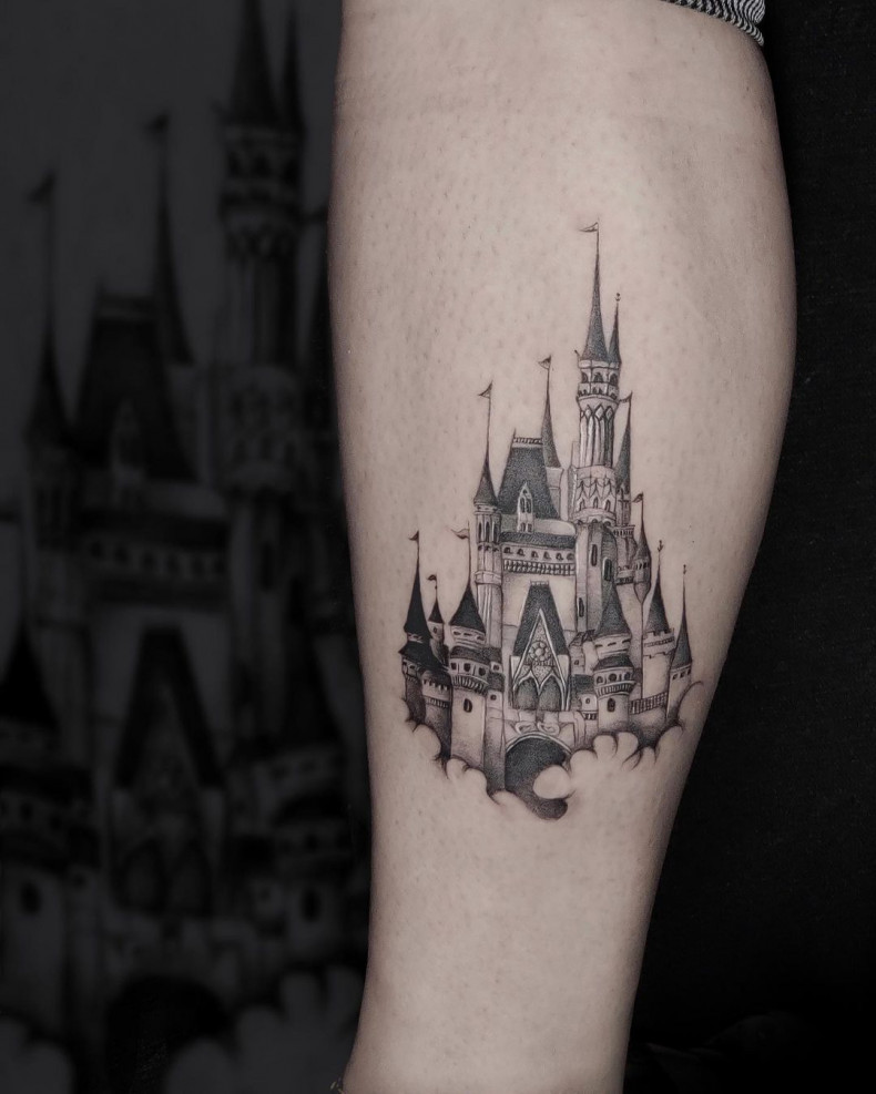 Magic castle tattoo, photo - Tattoo Master Barb Tattoo