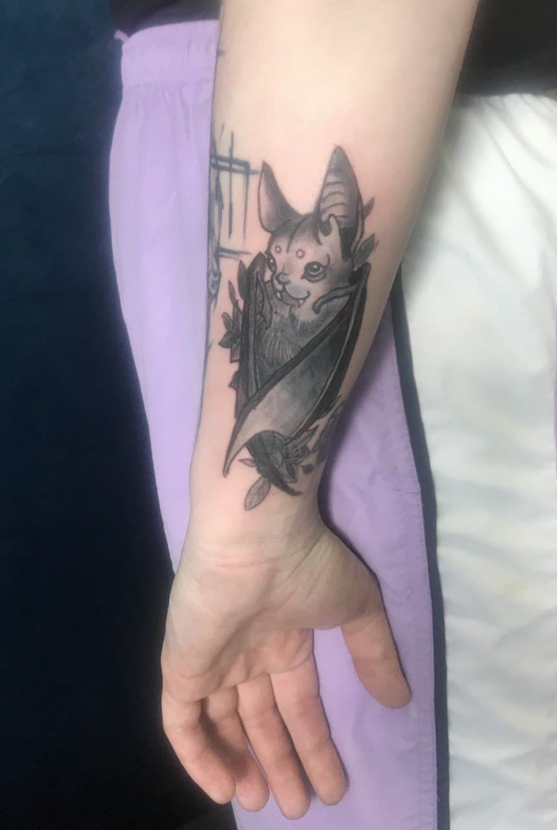 Black and gray tattoo. One session, photo - Tattoo Master Barb Tattoo