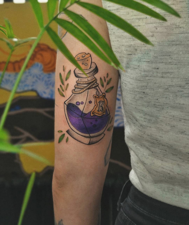 Бутылка, photo - Тату мастер Barb Tattoo