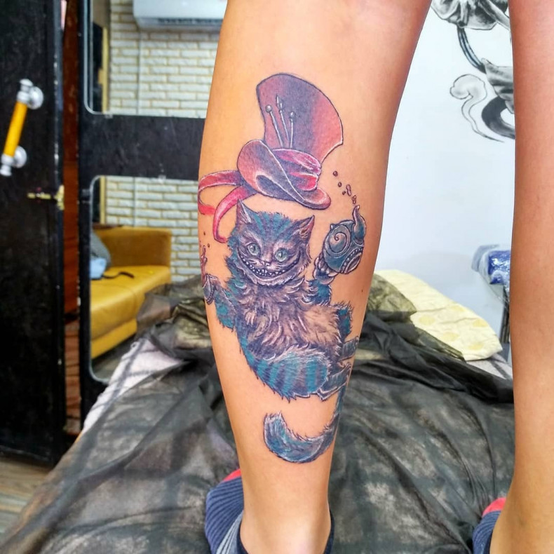 Чеширский кот, photo - Тату мастер Barb Tattoo