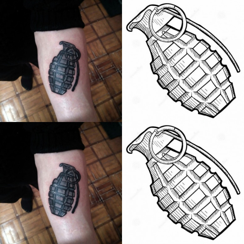 Grenade, photo - Tattoo Master Barb Tattoo