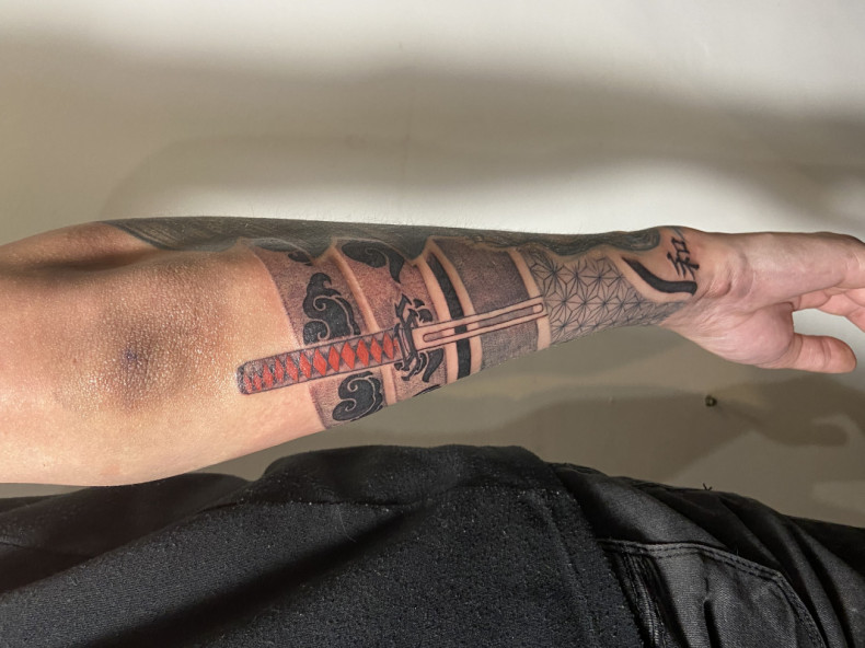 Katana kwiat życia, photo - Tatuażysta Barb Tattoo