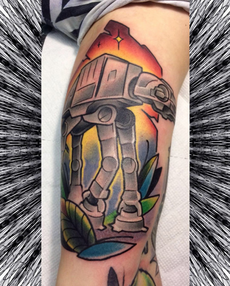 Traditional Star Wars, based on a sketch for a client, photo - Tattoo Master Barb Tattoo