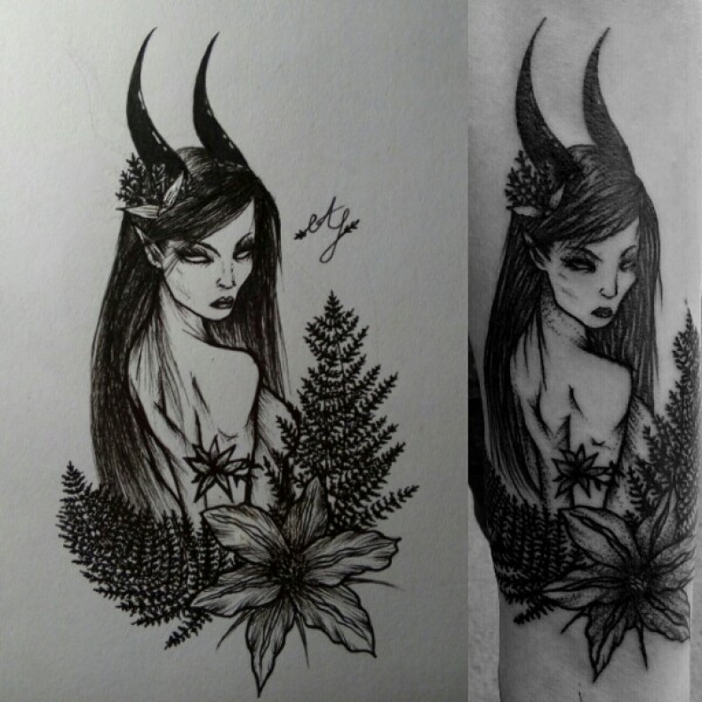 Maleficent, photo - Tattoo Master Barb Tattoo