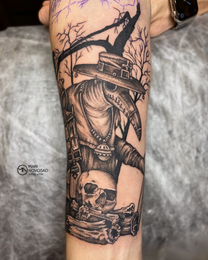 Чумной доктор, photo - Тату мастер Barb Tattoo