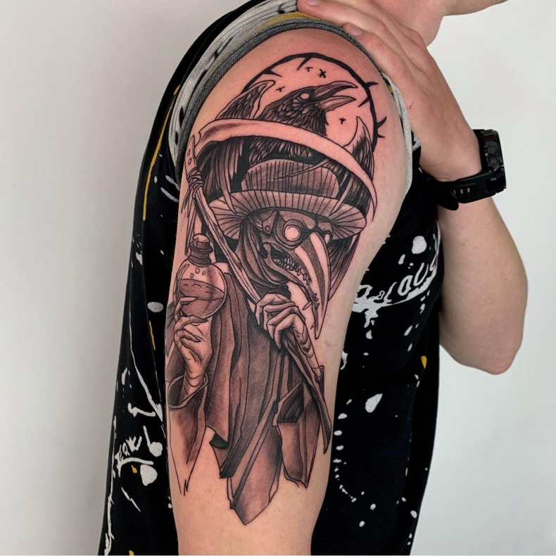 Чумной доктор, photo - Тату мастер Barb Tattoo