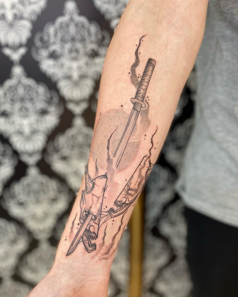 Катана, photo - Тату мастер Barb Tattoo