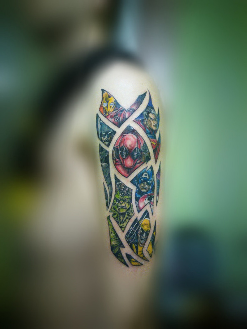 Kolaż marvel, photo - Tatuażysta Barb Tattoo