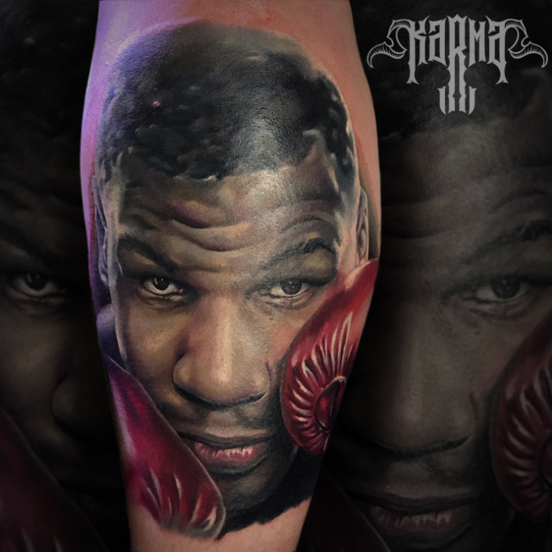 Mike tyson face, photo - Tattoo Master Barb Tattoo