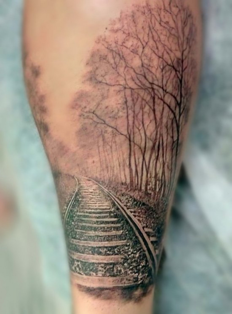 Tattoo tracks realism, photo - Tattoo Master Barb Tattoo