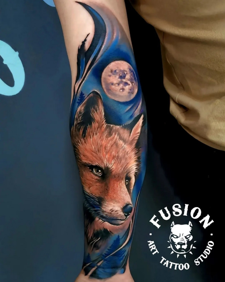  #tattooKiew #tattoo #fox #realismus, photo - Tattoo-Meister Barb Tattoo