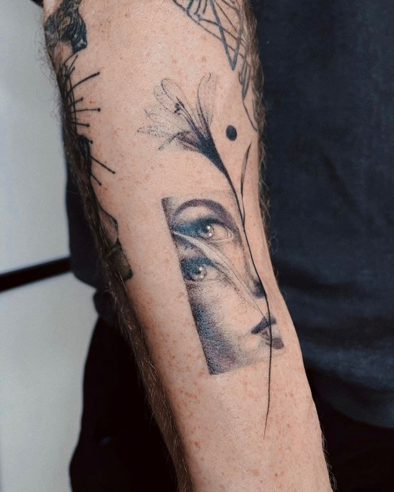 Männer auge Arm, photo - Tattoo-Studio VeAn