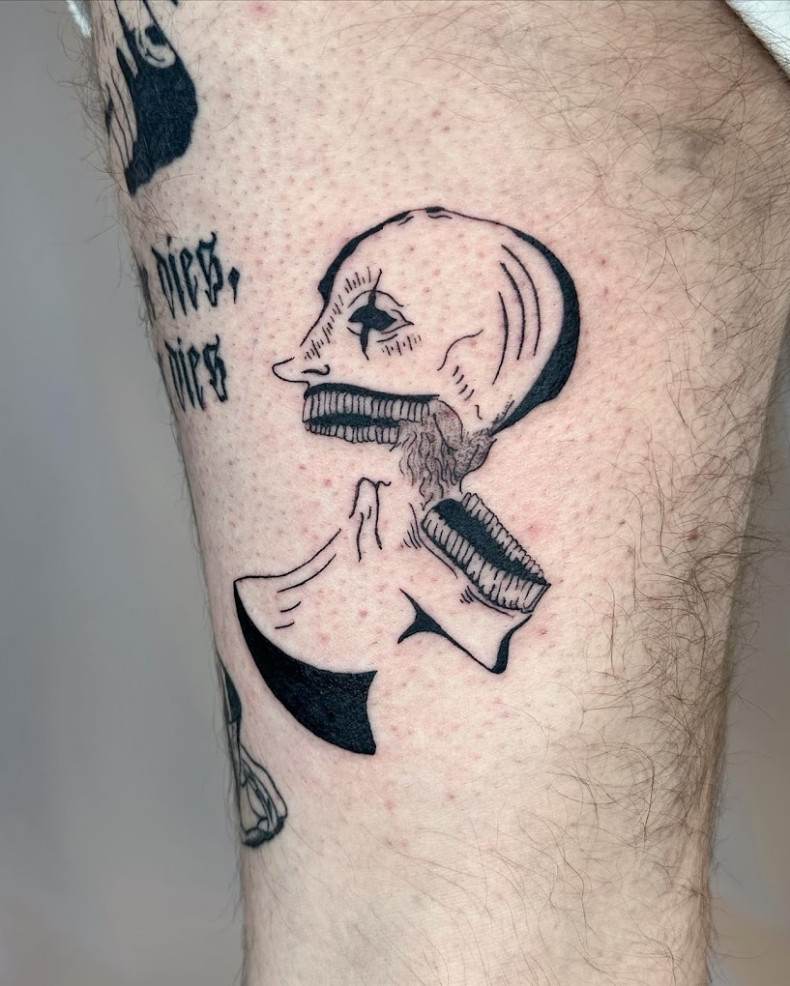 Männer abstrakte Bein, photo - Tattoo-Studio Atelier Jiyu