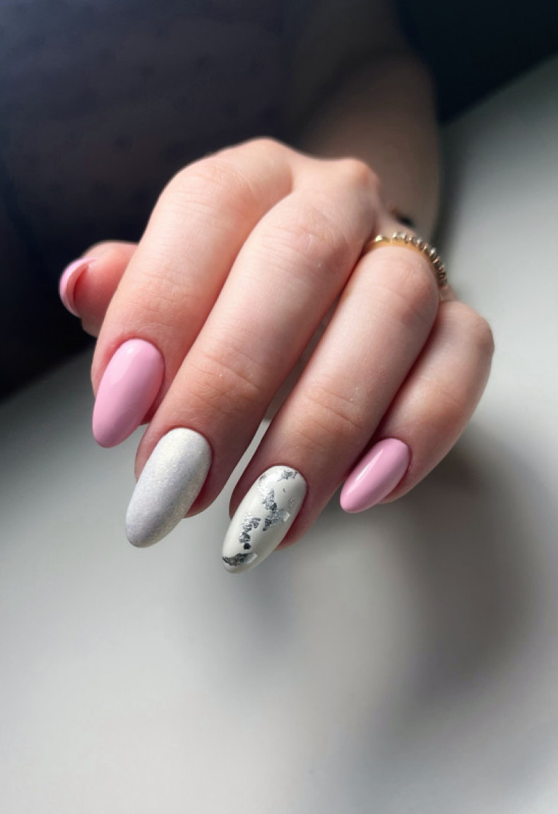 Укріплення рідних нігтів гелем+гель-лак+дизайн, photo - Manicurist Barb Manicure