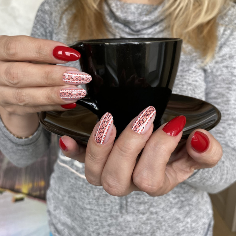 Укріплення гелем + колір і дизайн, photo - Manicurist Barb Manicure