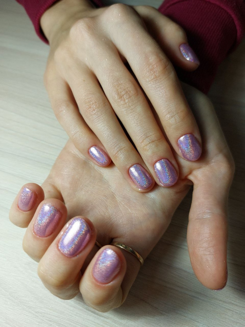 Kurze perlmutt, photo - Maniküre Barb Manicure