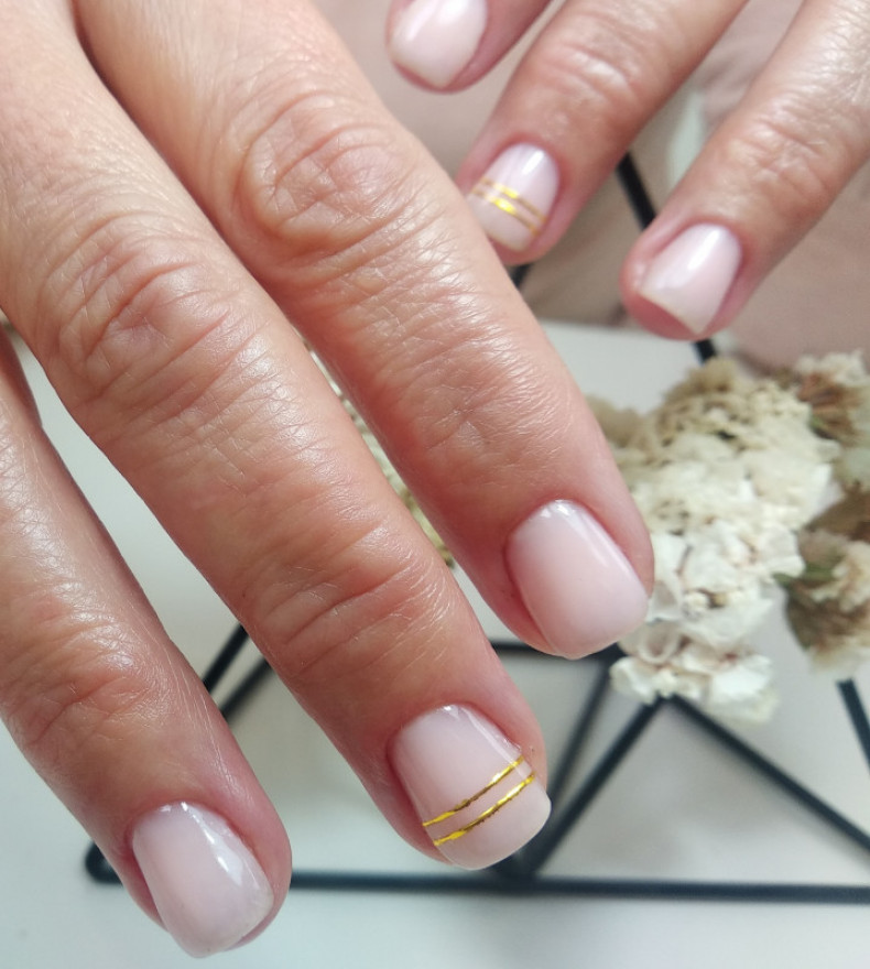 Укріплення полігелем, виведення форми, нюдова база, photo - Manicurist Barb Manicure