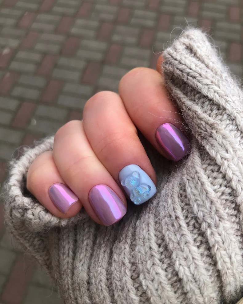 Kurze rosa perlmutt, photo - Maniküre Barb Manicure