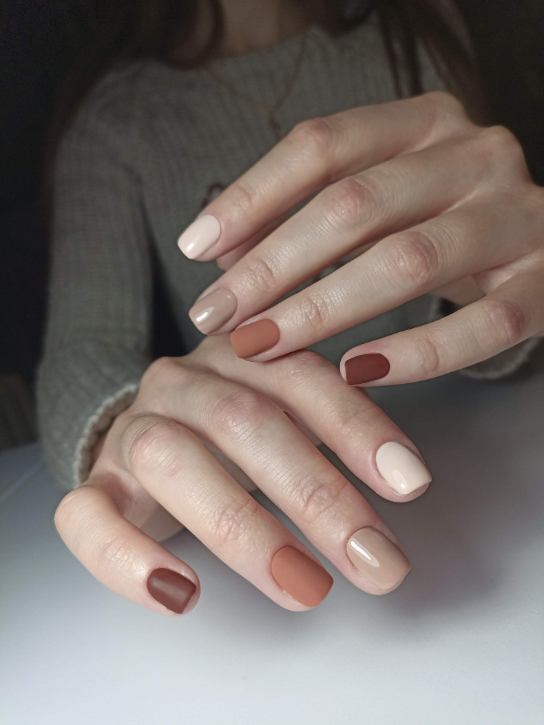 Поєднання матового та глянець топ, photo - Manicurist Barb Manicure