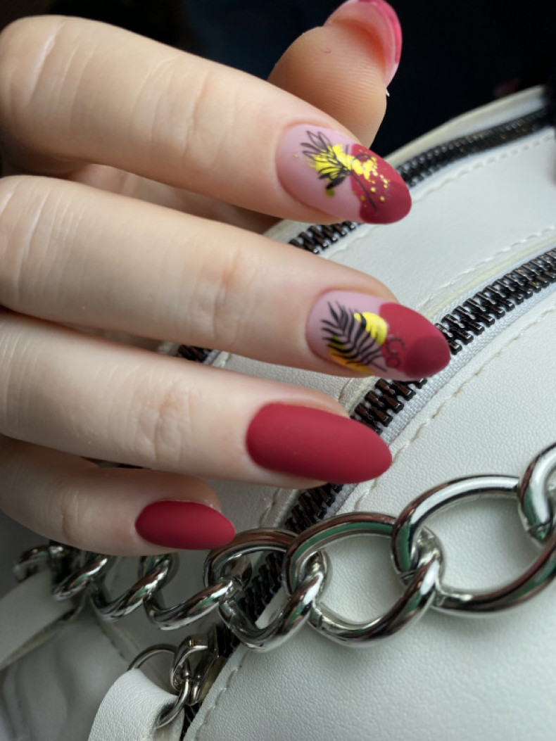 Fall painted burgundy, photo - Manicurist Barb Manicure