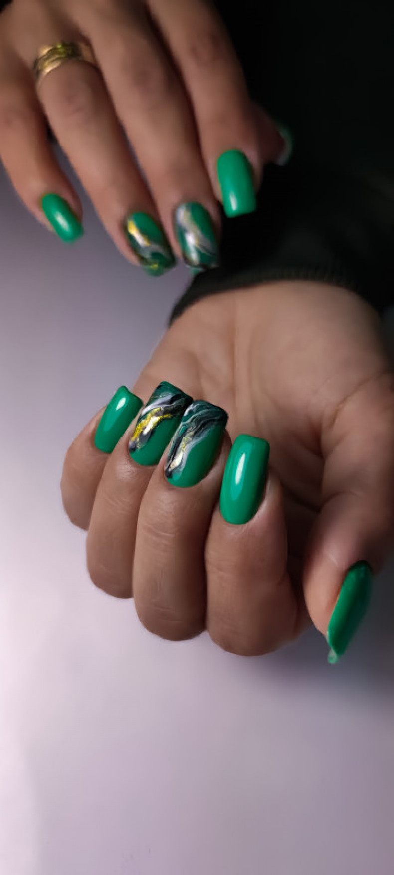 Мрамор на нігтях., photo - Manicurist Barb Manicure