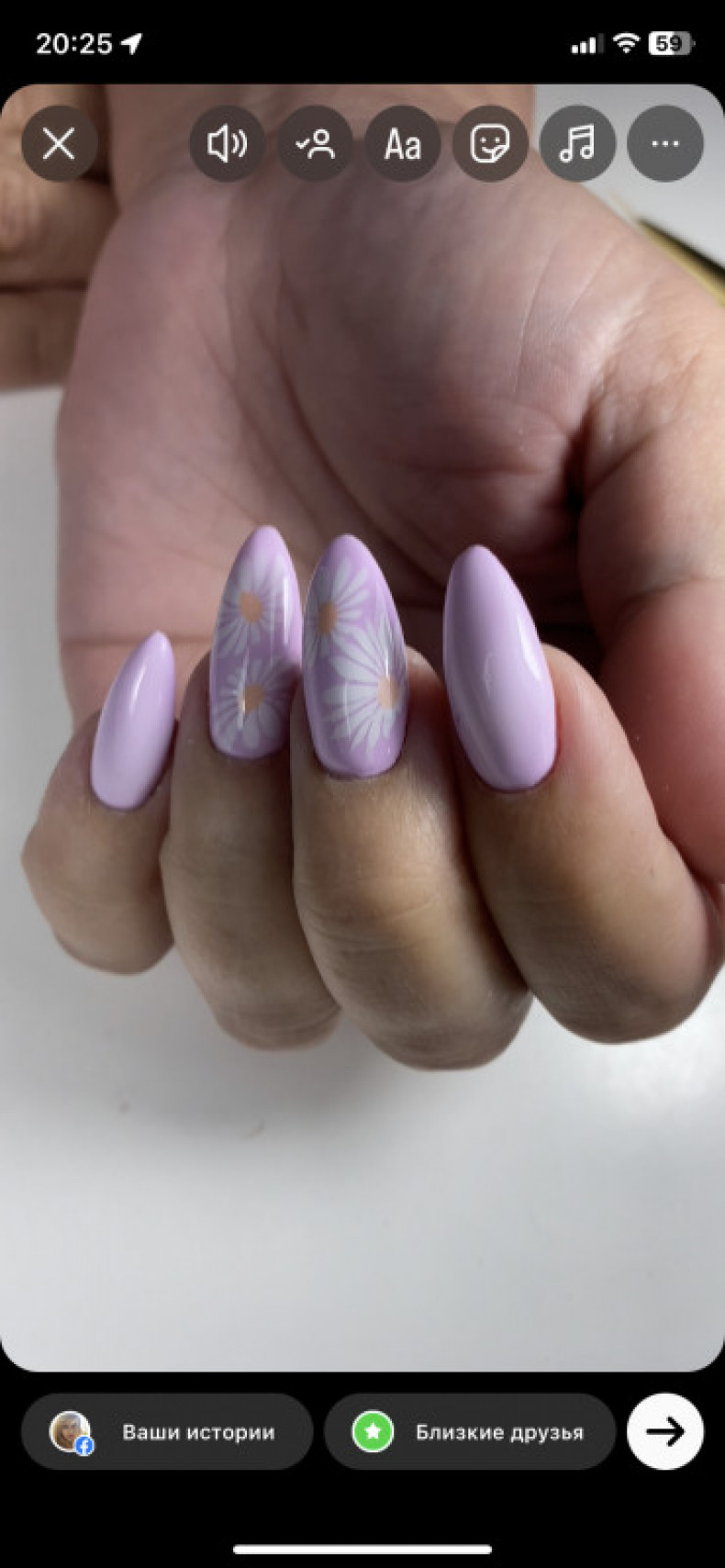 Soft painted almond, photo - Manicurist Barb Manicure