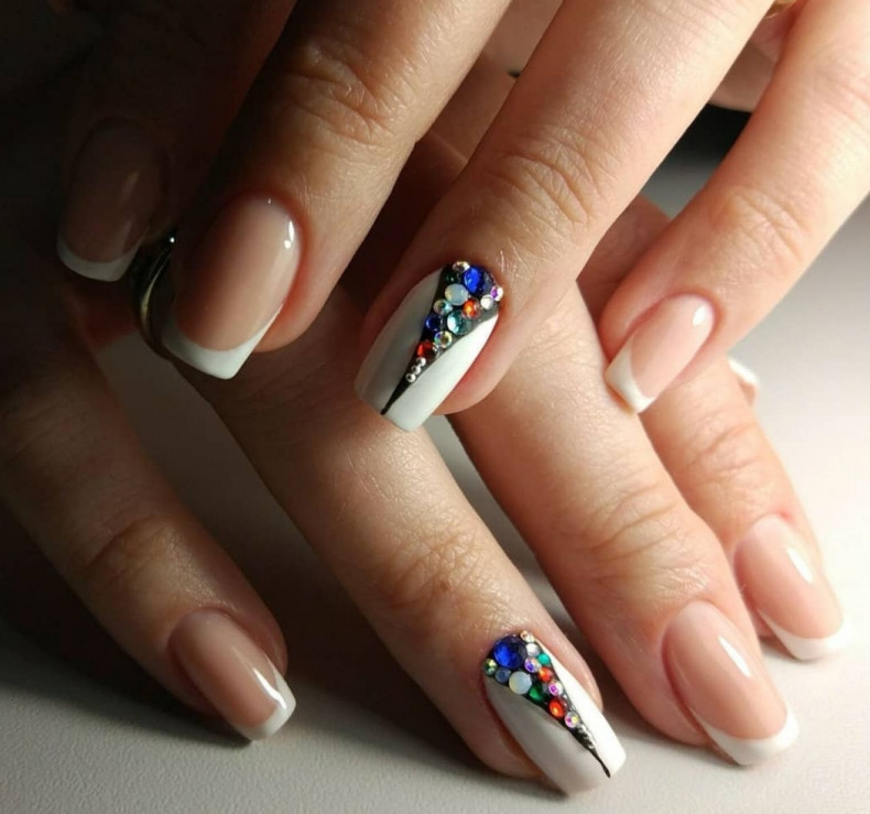 French rhinestone diamond, photo - Manicurist Barb Manicure