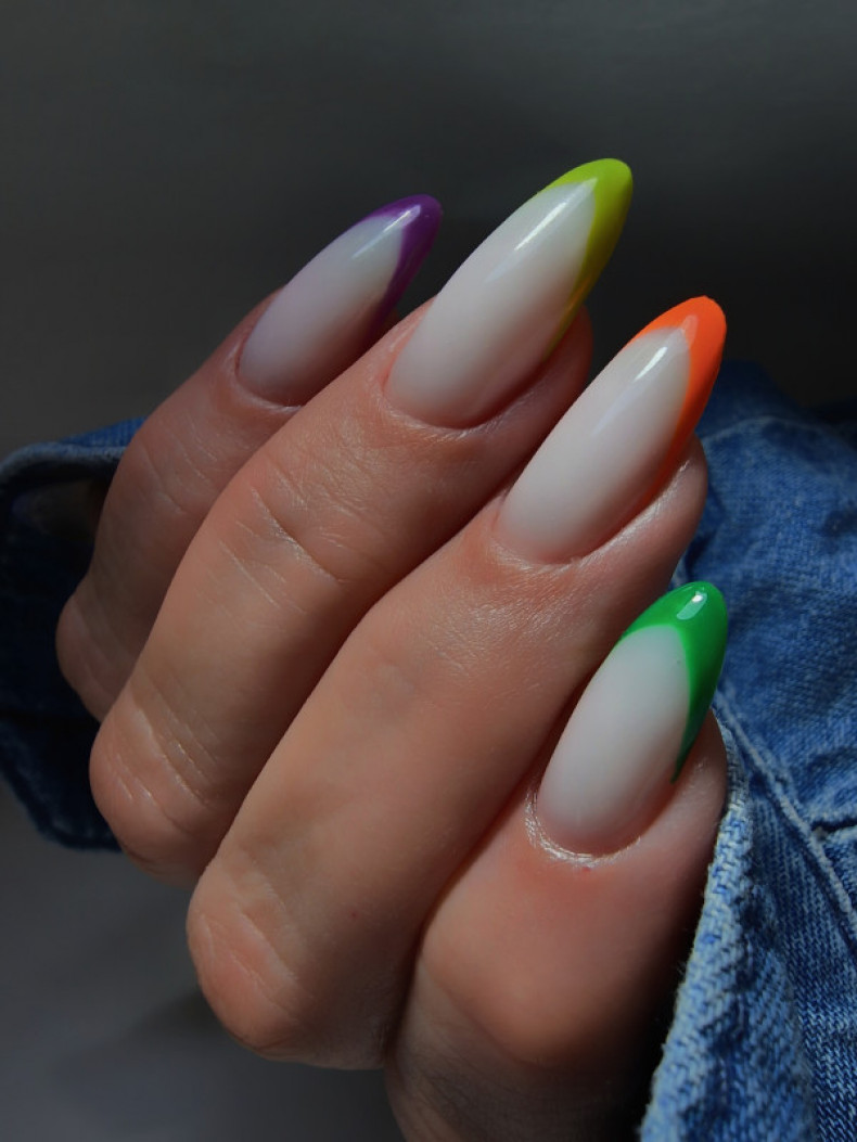 French long colorful, photo - Manicurist Barb Manicure