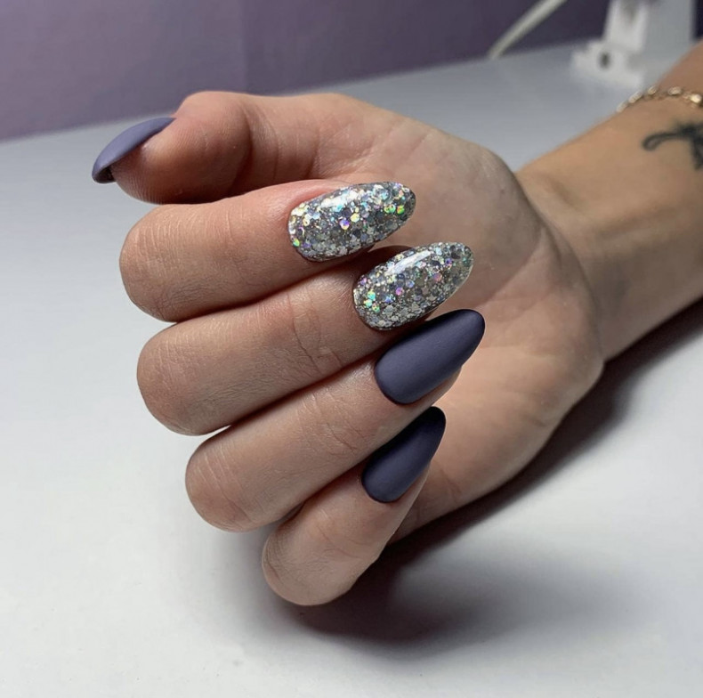 Glitter purple pretty, photo - Manicurist Barb Manicure