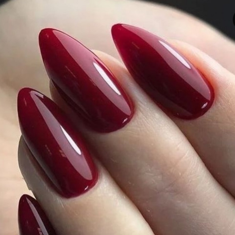 Almond burgundy, photo - Manicurist Barb Manicure