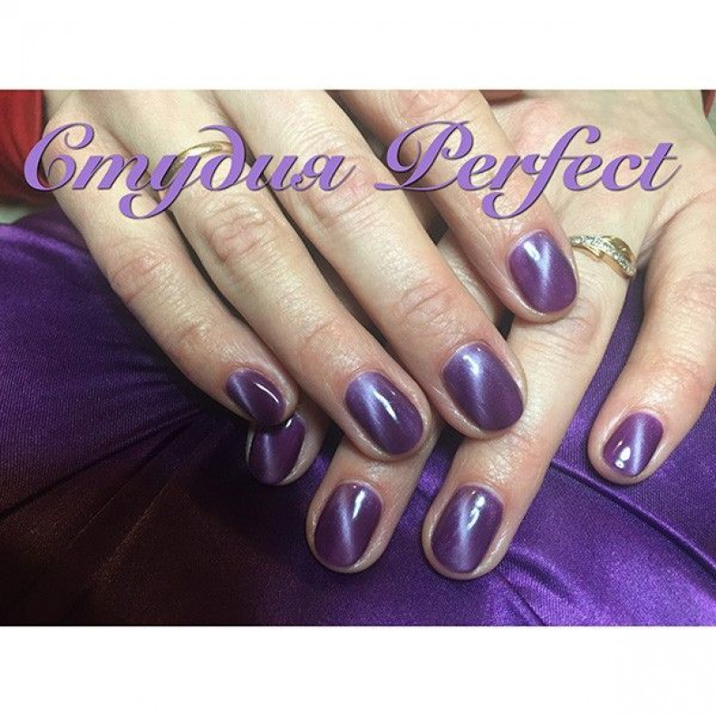 Cat eye purple, photo - Manicurist Barb Manicure