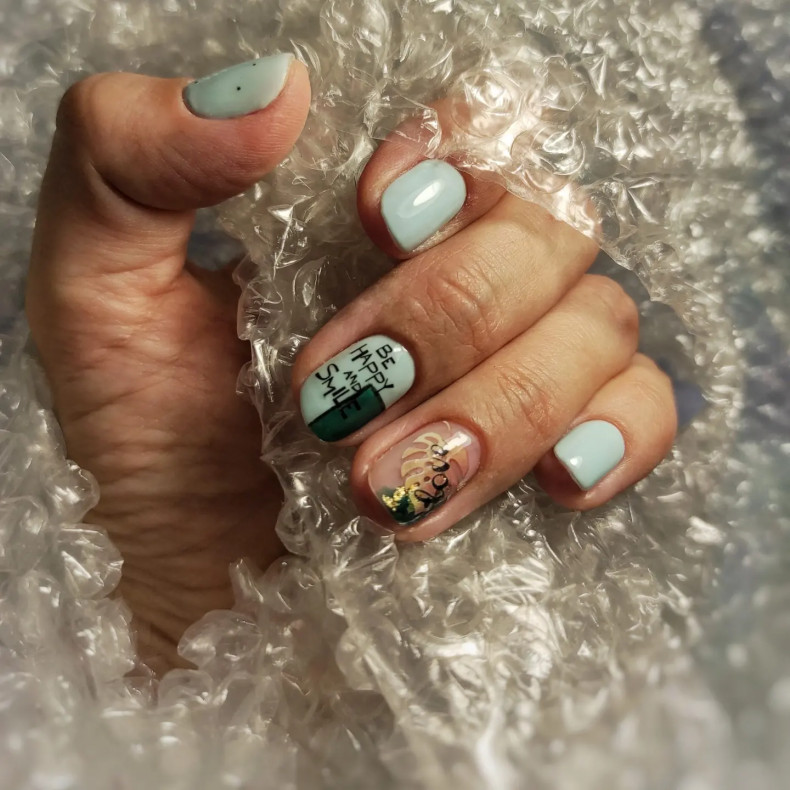 Комбінований манікюр, покриття, дизайн двох нігтиків, photo - Manicurist Barb Manicure