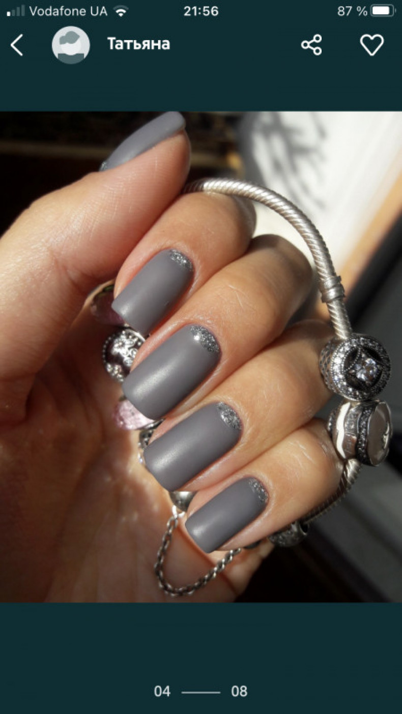 Grey half moon, photo - Manicurist Barb Manicure