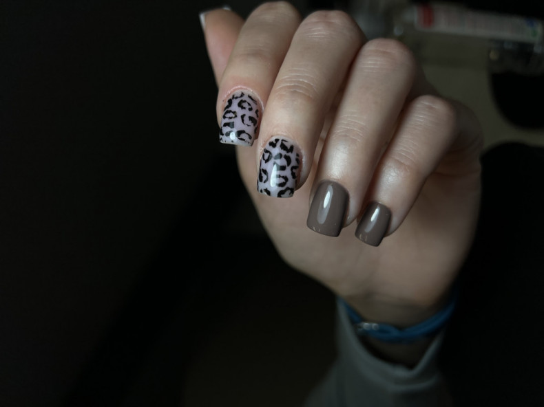 Coffee leopard brown, photo - Manicurist Barb Manicure