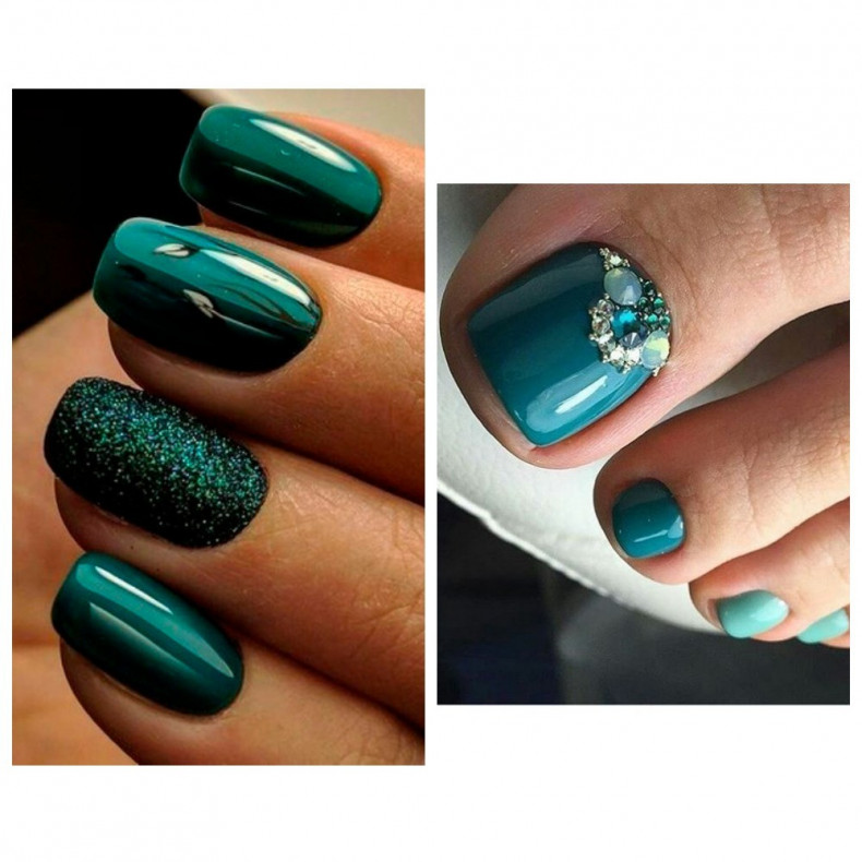 Diamond emerald festive, photo - Manicurist Barb Manicure