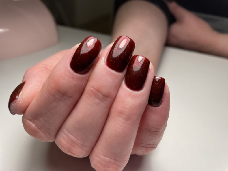  #манікюргельлак #манікюрчервоний
 #манікюракадем, photo - Manicurist Barb Manicure