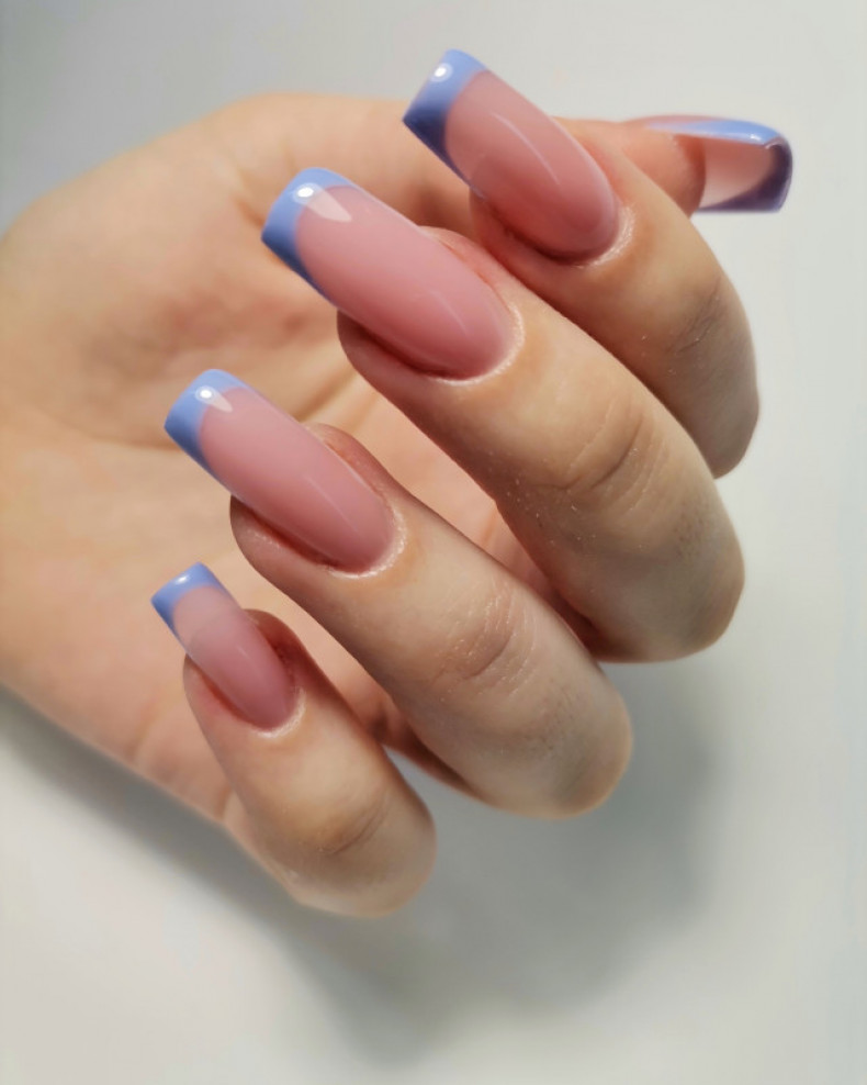 Extensions on gel tips + french, photo - Manicurist Barb Manicure