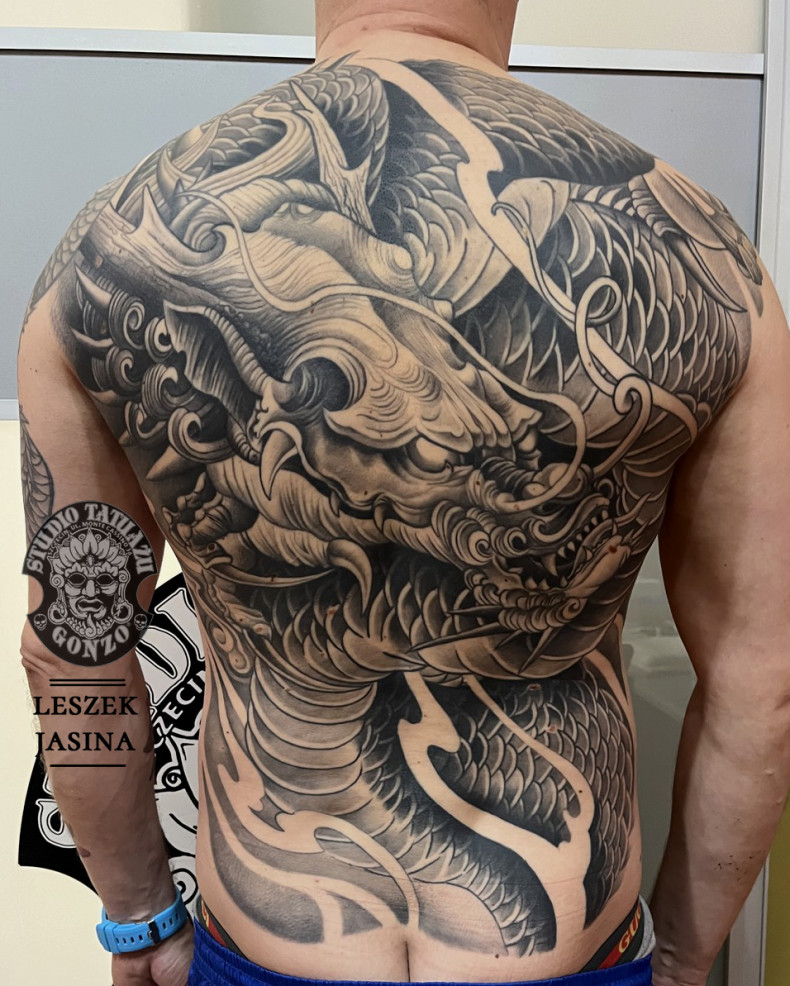 Men big dragon, photo - Tattoo Studio Gonzo