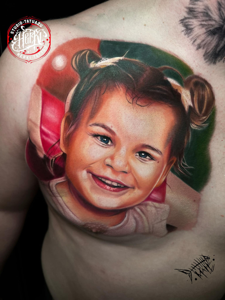 Mężczyźni klatka piersiowa portret, photo - Studio tatuażu Herki Tattoo