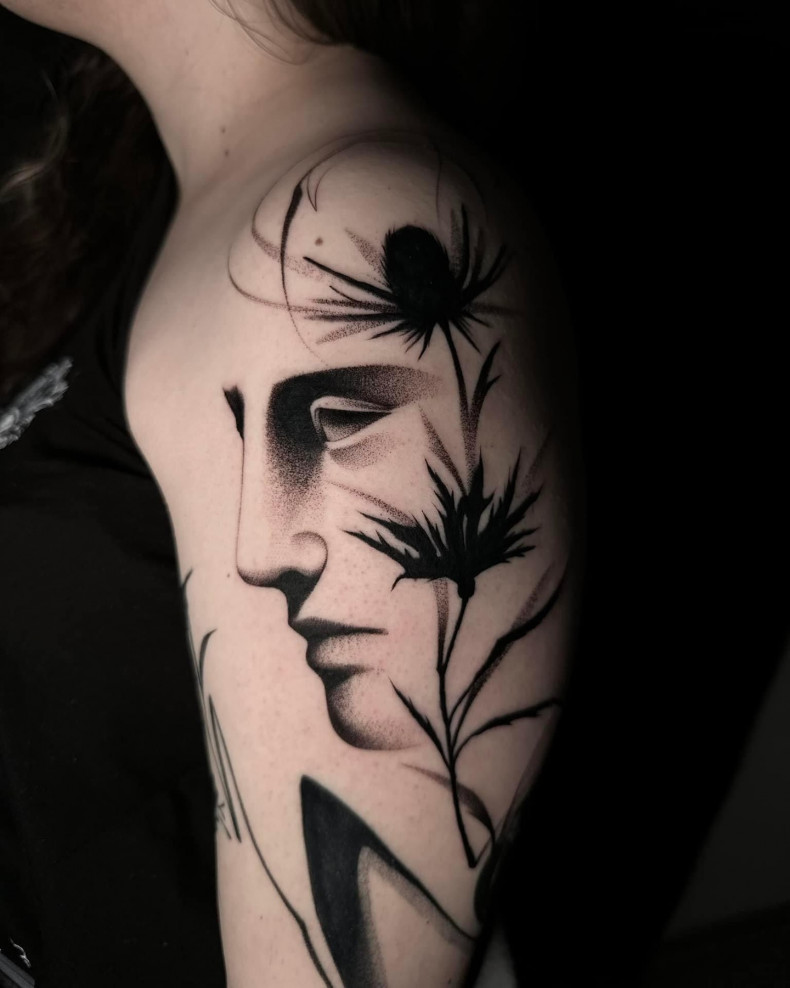 Abstrakte silhouette, photo - Tattoo-Studio Czarne Złoto