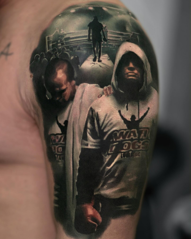 Men shoulder portrait, photo - Tattoo Master Maksim Yalovik