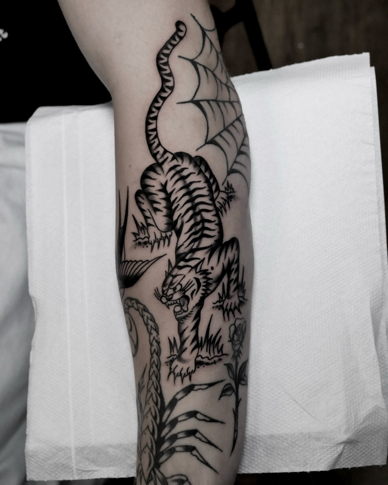 Ramię tygrys, photo - Studio tatuażu Widzimisie Tattoo