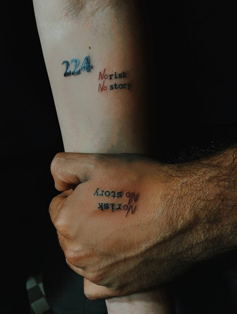 Schriftzug Paar, photo - Tattoo-Studio Studio 27