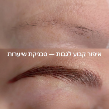 איפור קבוע לגבות בטכניקת שערה