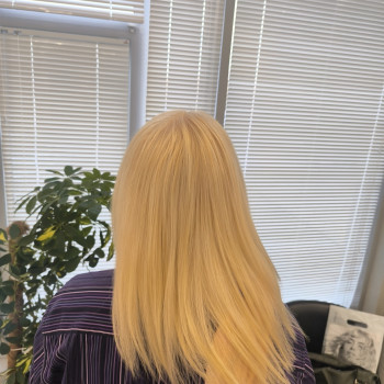 Теплый блонд окрашивание крем краской