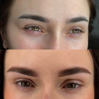 Межресничный татуаж с растушевкой