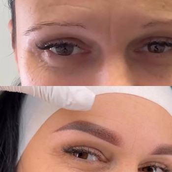 Межресничный татуаж с растушевкой