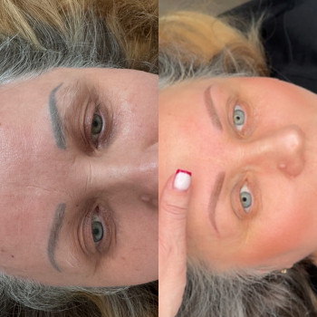 Межресничный татуаж с растушевкой