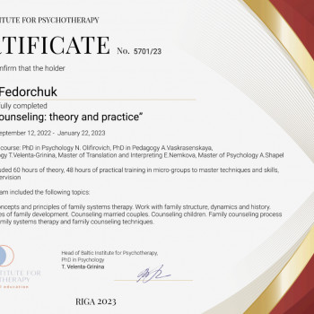 Family counseling: theory and practice